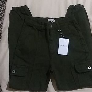 Femme luxe dark green trousers